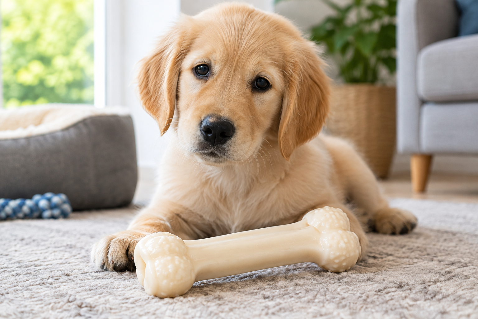 Nylabone Puppy Chew Bone XL: voor welke pups is dit formaat bedoeld?